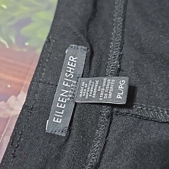 Eileen Fisher Black Cropped‎ Leggings Size Petite Large - Picture 3 of 4